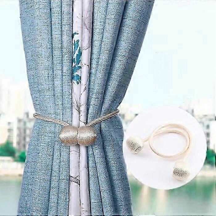Magnetic Curtain Tiebacks - Accessories - 47cm - Polyester - Blue - Interior