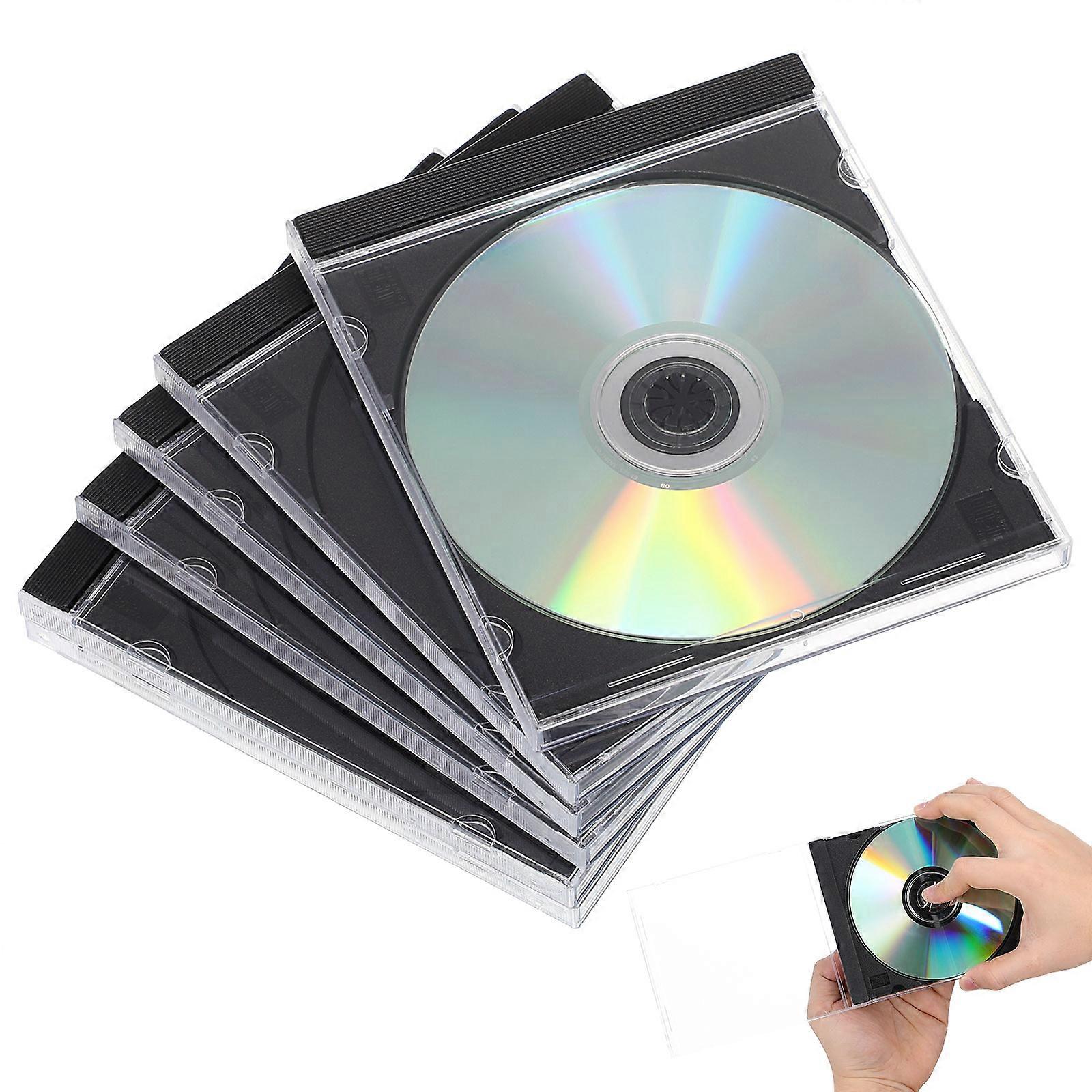 6pcs Square CD Storage Cases Dvd Storage Shell Portable CD Storage Container