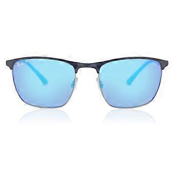Ray-Ban RB3686 Polarized 92044L Full Rim Blue Gunmetal Unisex Wayfarer Sunglasses UV3 Polarized Original