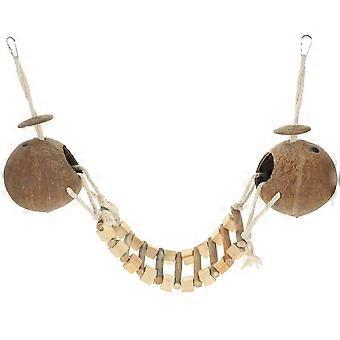 Hangend vogelbed/vogelnest met ladder voor opbergdoeleinden (1 set)