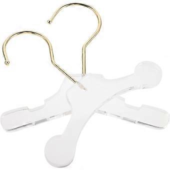 Pet Clothes Rack Acrylic Hangers for Pet Garments 2Pcs Transparent Model