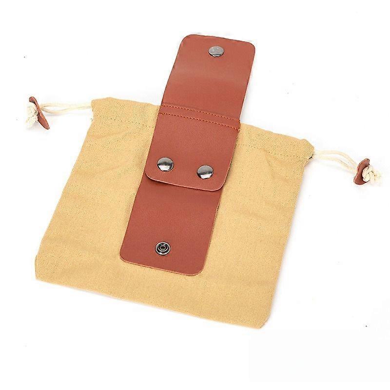 Foldable Canvas Foraging and Tool Pouch with Belt Loop, Drawstring and Snap Closure