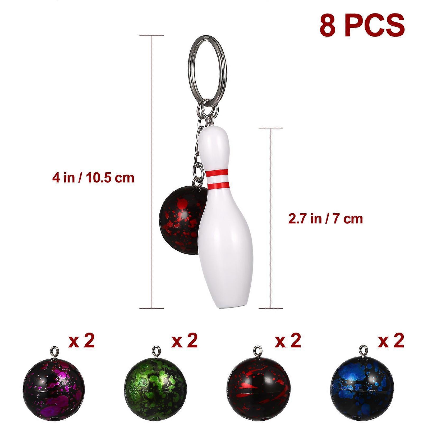 Bowling Keychains Creative Key Holders for Hanging Keys 40Pcs Assorted Color