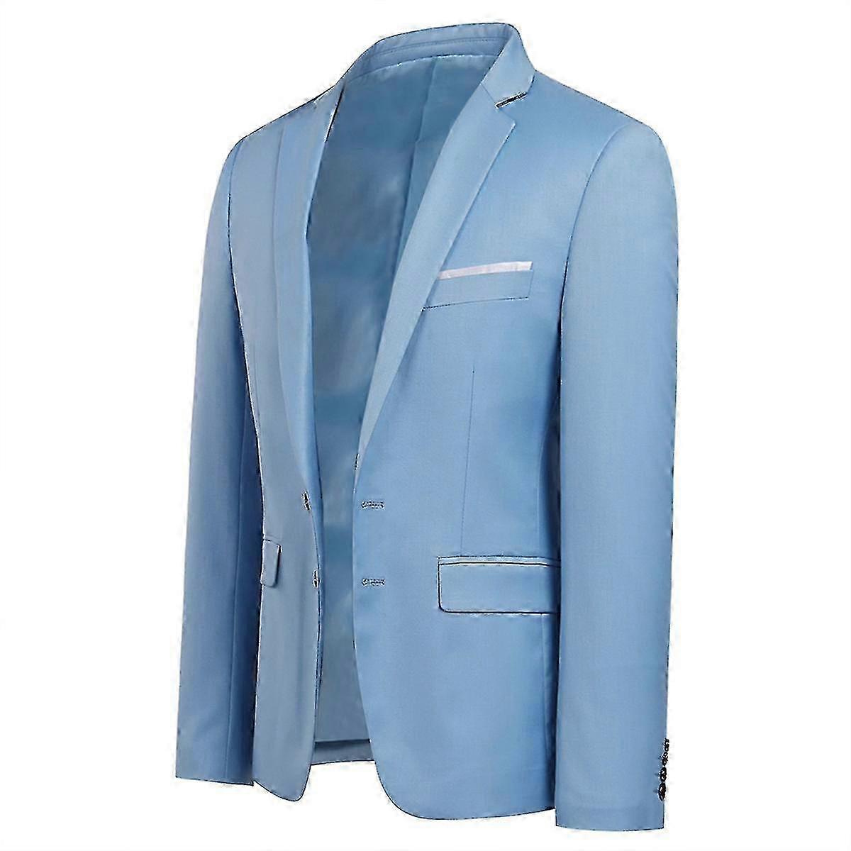 Cloudstyle Men's Business Classic Solid 2 Button Slim Fit Blazer