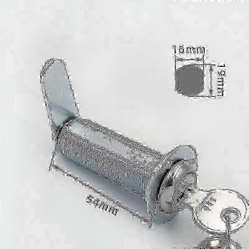 54mm Extra-Long Weatherproof Cam Lock, Supplied with Matching Keys