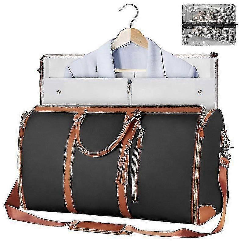 Foldable PU Leather Garment Duffle