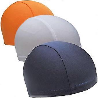 hjelm liner hastighed tør skull cap under hjelm cykling hovedbeklædning cykel fleece hat sport åndbar hue (3stk, orange og hvid og marineblå)