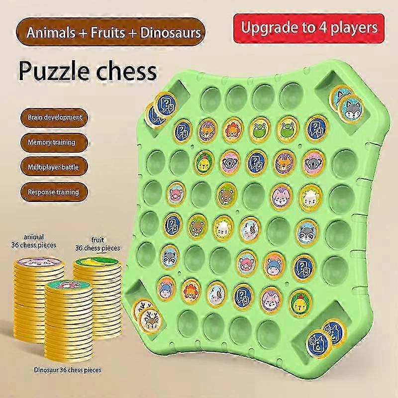 Animal Memory Flip Chess Game Set