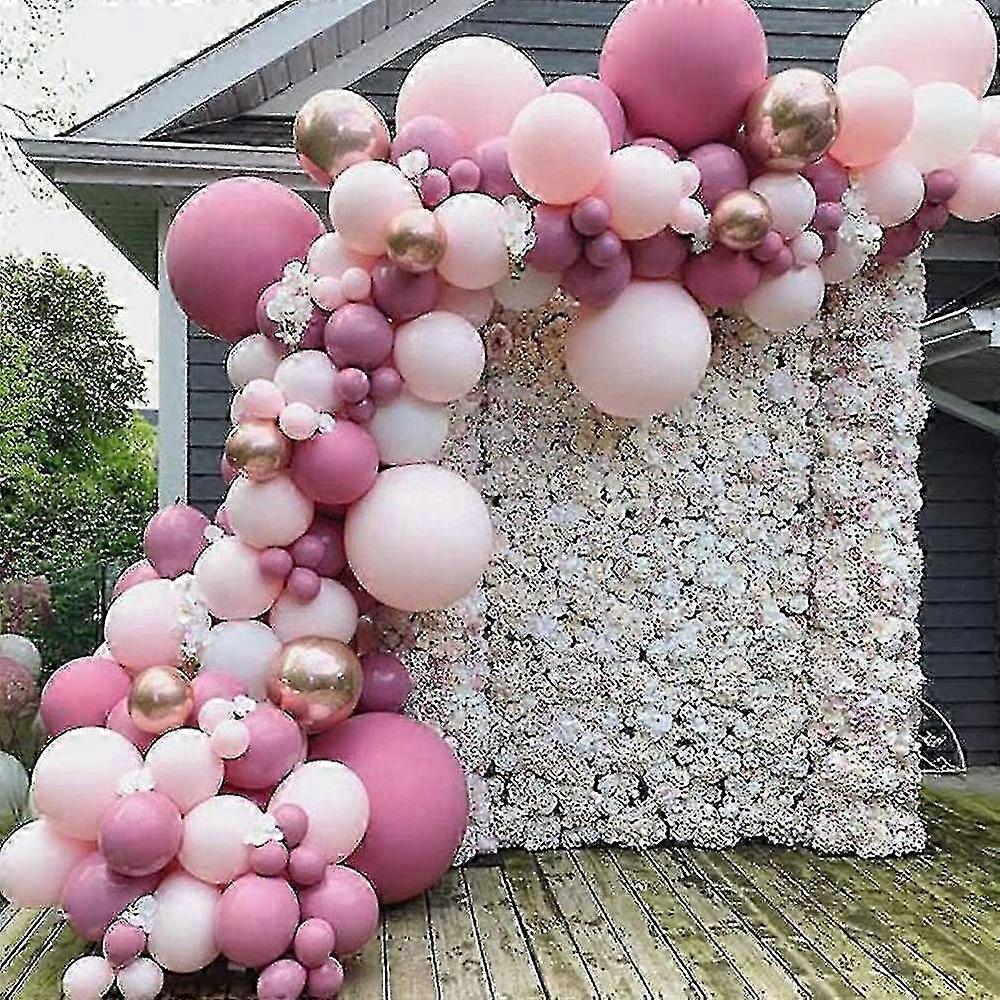 96pcs Rose Pink Balloon Arch Kit