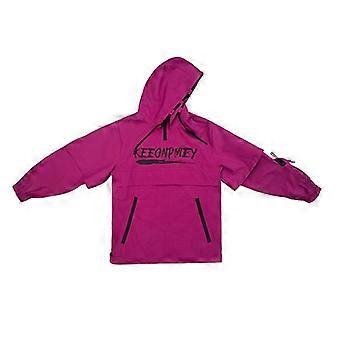 Unisex Violet Waterproof Korean Ski Pants Set: Multi-Pocket, Heavy Duty, Wear-Resistant, Trendy Snow Sportswear.