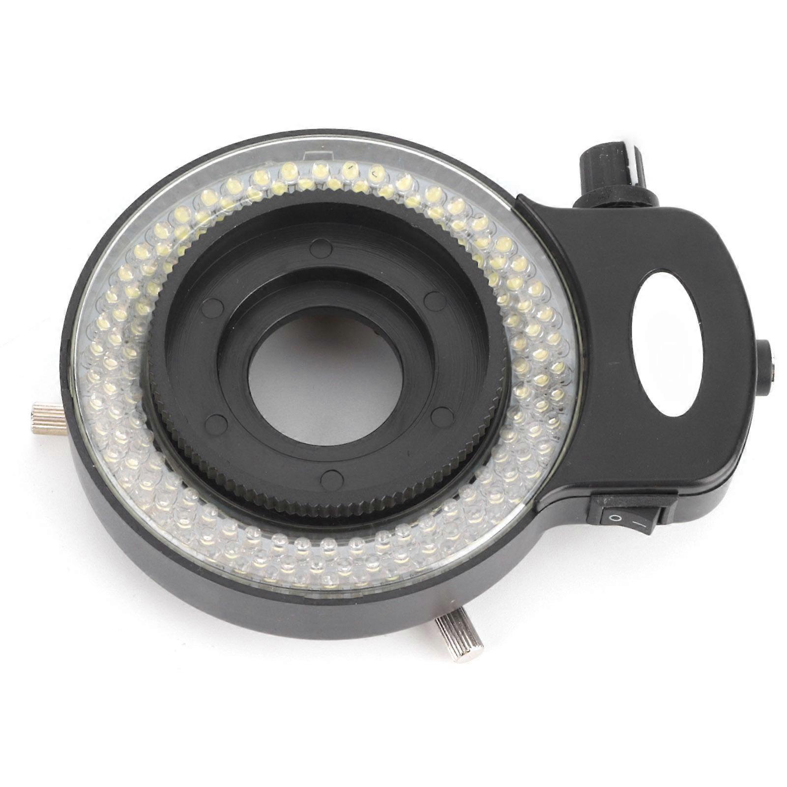 Microscope LED Light Industrial Adjustable 144LED Ring Lamp with Black Shell