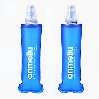 BPA-freie, einfach zu bedienende zusammenklappbare Flasche für Rucksack-Marathons, ultraleichte rutschfeste Wasserflasche zum Radfahren (250ml)