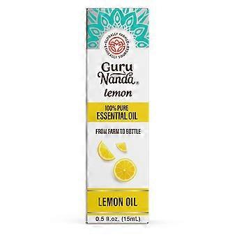 Gurunanda Pure & Natural Lemon Essential Oil For Aromatherapy & Diffuser 15 Ml