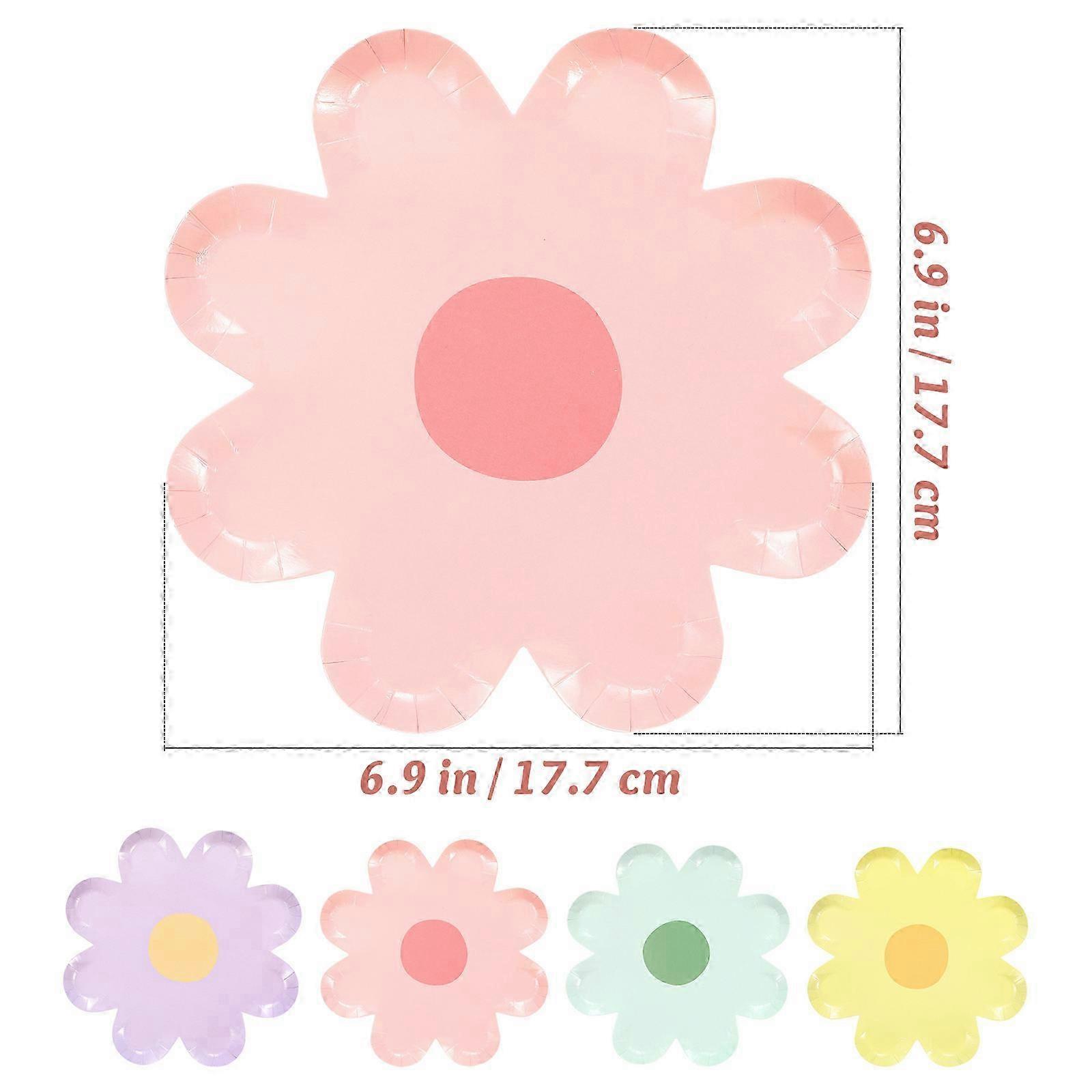 Party Flower Shaped compatible with Serving 40Pcs Assorted Color Paper
