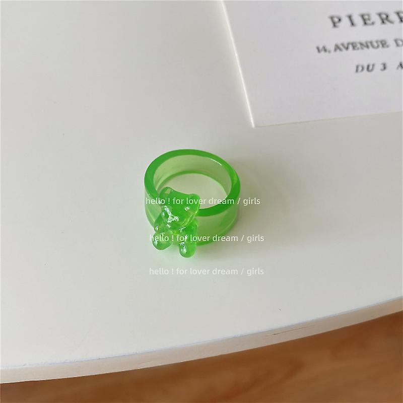 Uusi karkkivärirengas, makea ja ihana tyttötyylinen karhurengas, kaikenkokoinen, monipuolinen rannekoru