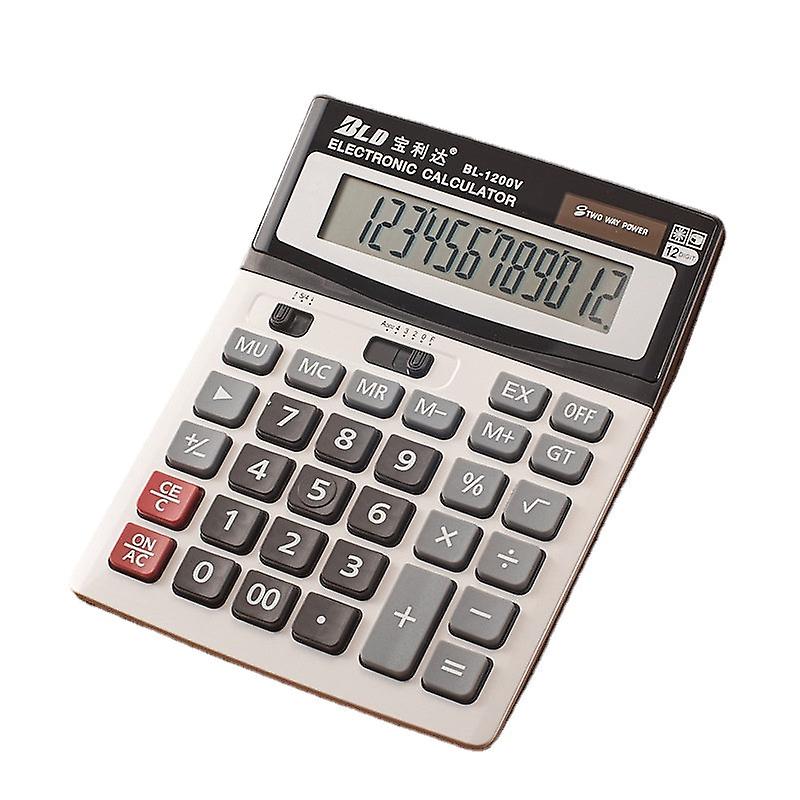 Scientific Calculator Desktop Standard Function Electronic Office For Students Large Button Solar Energy