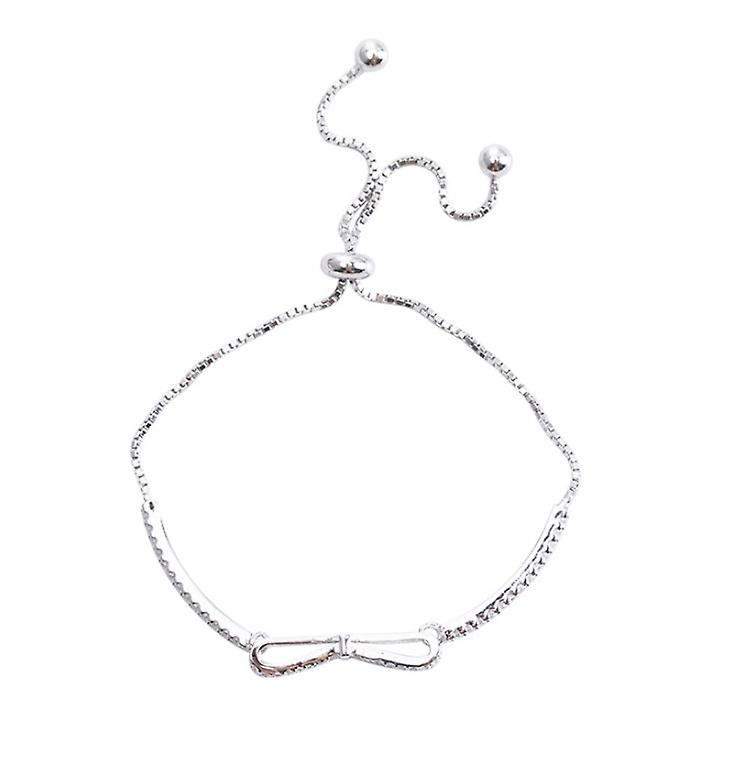(white Gold)women's Bow Stretch Bracelet