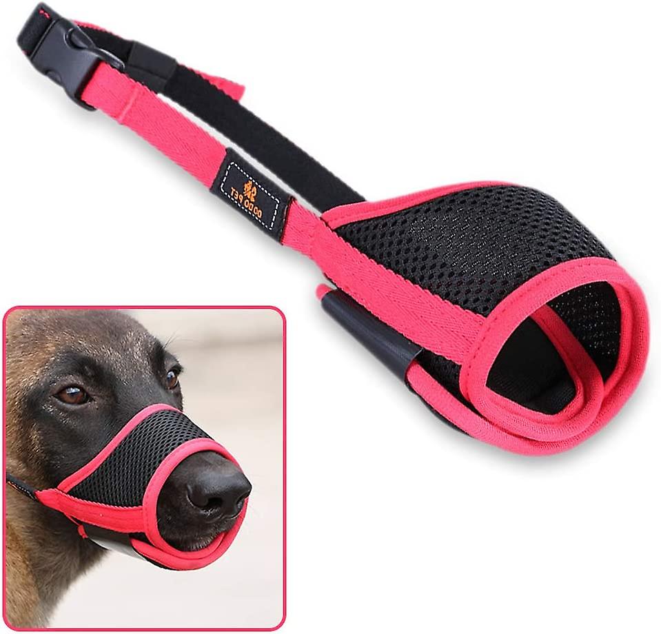 Dog Mouth Cover Breathable Mesh and Durable Nylon Dog Muzzle with Adjustable Loop and Soft Pad Dog Training Muzzle Prevent for Barking, Biting and Che