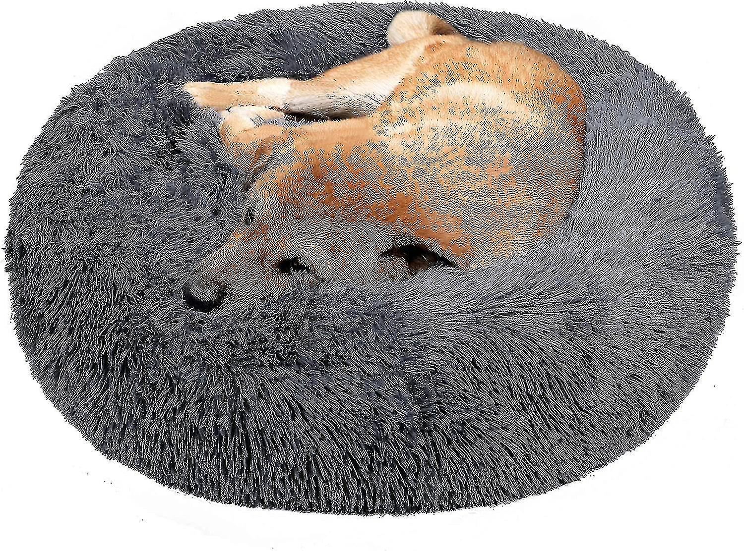 犬用ベッド、丸い豪華なペットベッド、猫用ベッド、犬小屋、子犬用クッション
