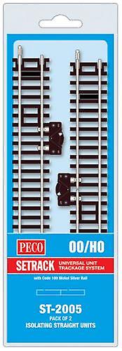 Peco Oo/Ho Setrack 2X Isolating Stand Straight & Switch, 168Mm