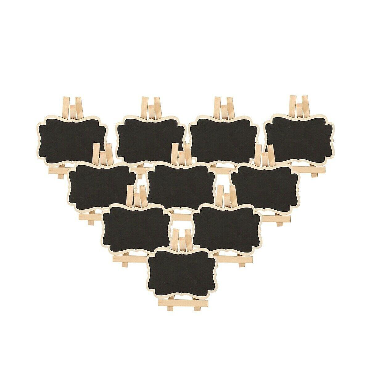 10pc Wooden Mini Place Card Holder For Decor