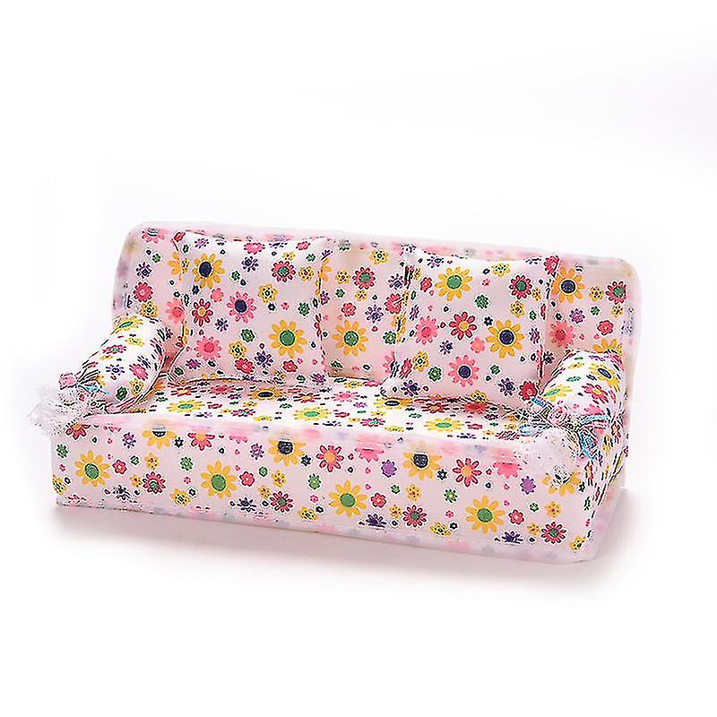 3 stk/sæt sofasofa 2 Cushs til S Børnedukkemøbler