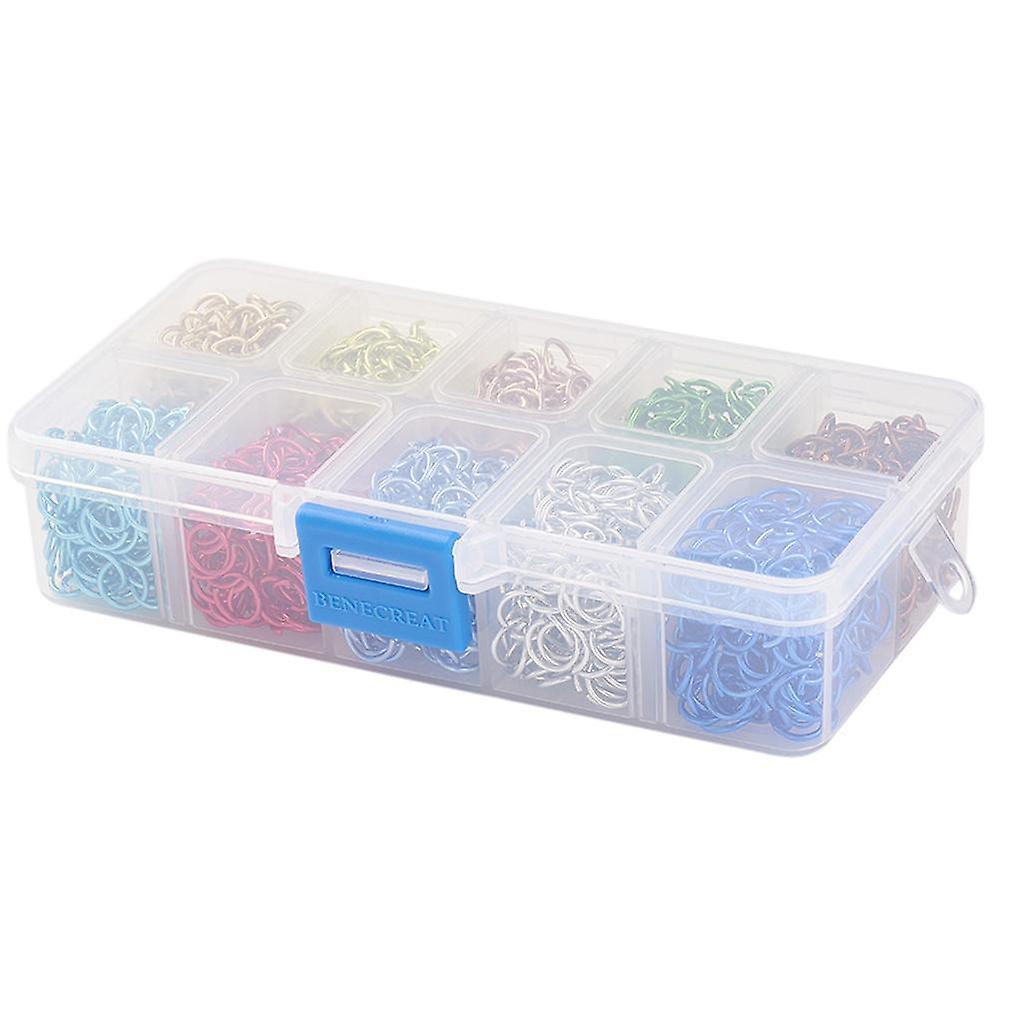 10 Colors Aluminum Jump Rings Open Jump Rings Connectors Type B-10x1mm