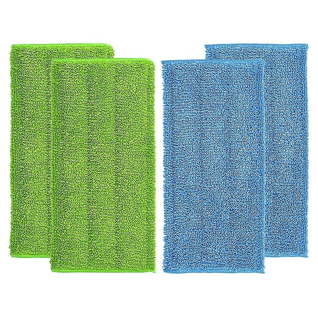 4pcs Wet/dry Flat Mop Cloth Microfibre Floor Mop Pads Replacement Machine Washable Easy To Replace