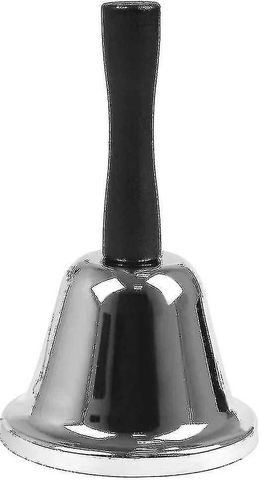 Hand Bell Table Bell Reception Bell Table Bell - School Bell, Loud Sound, Wooden Handle, 12cm High,