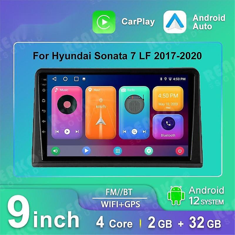 Android 12 For Hyundai Sonata 9 2017 2018 2019 2020 Car Radio 2 Din DSP Carplay WIFI Navigation GPS