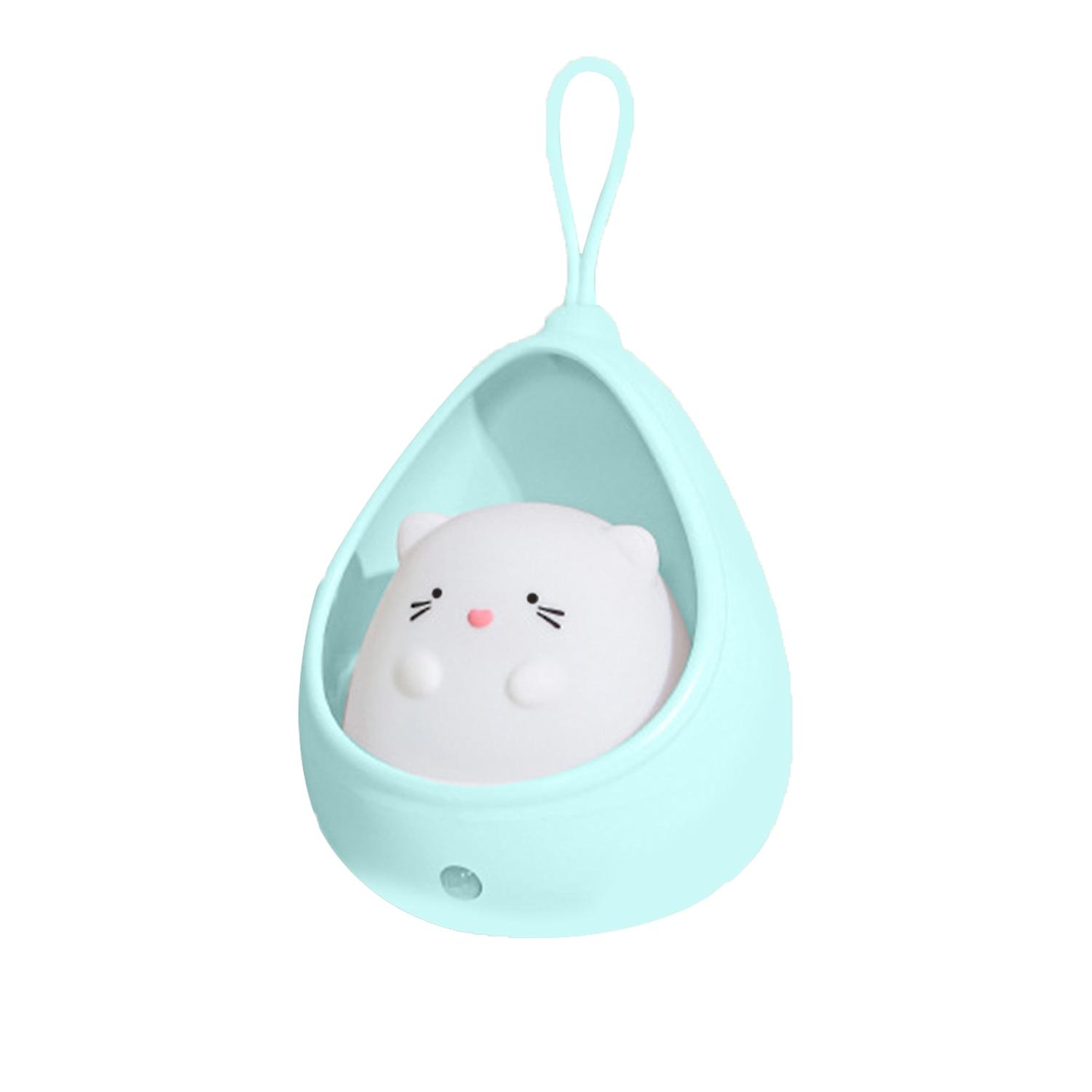 1 Set Motion Sensor Lamp Cartoon Shape Wide Sensing Angle High Sensitivity Soft Lighting Flicker Fre