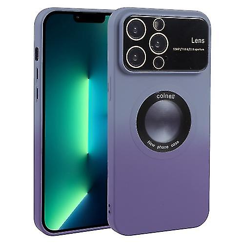 For Iphone 13 Pro Max Gradient Silicone Shockproof Magsafe Phone Case With Lens Film