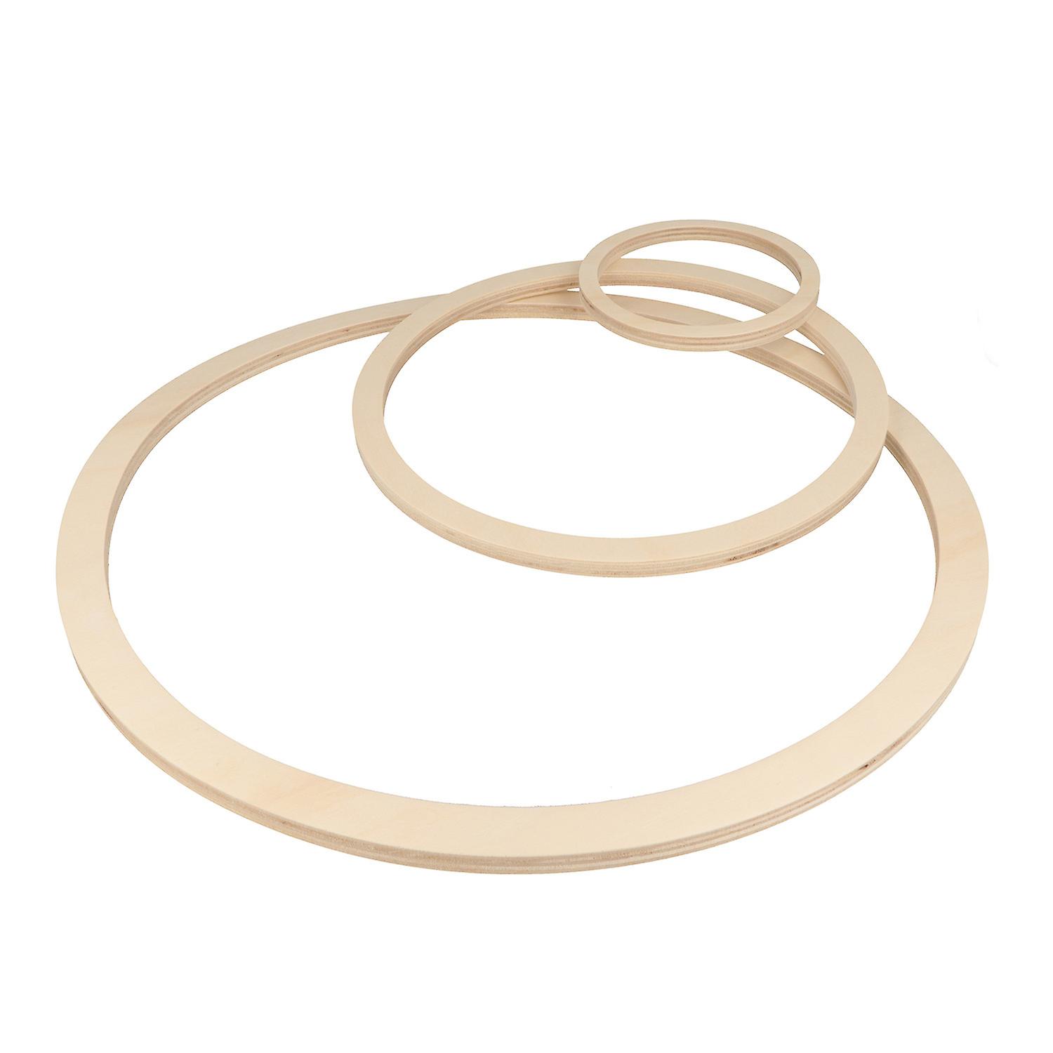 3 wooden circles 13 /26 /40 Cm