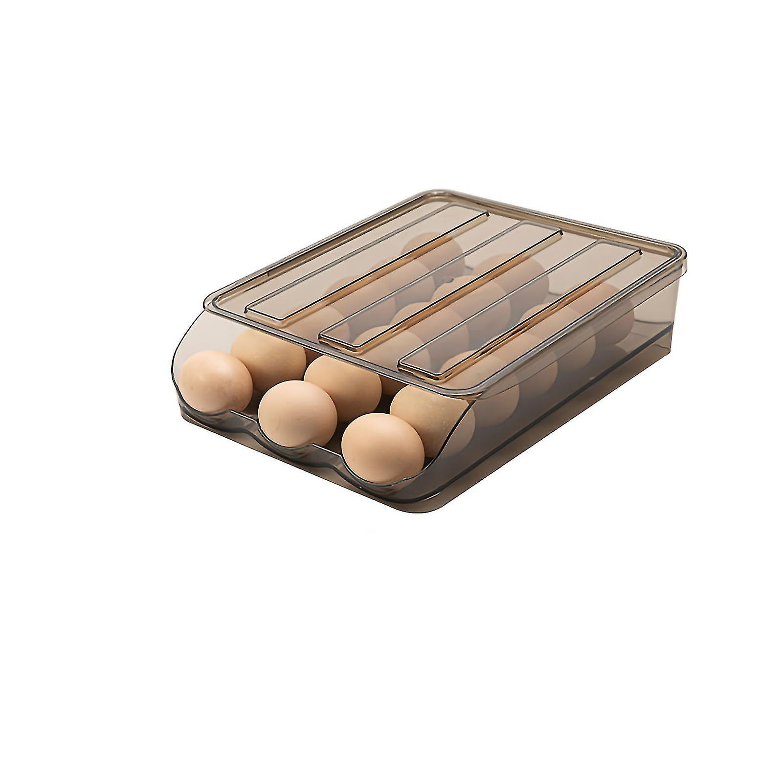 Durable Plastic & PET Kitchen Egg Storage Box with Transparent Layers