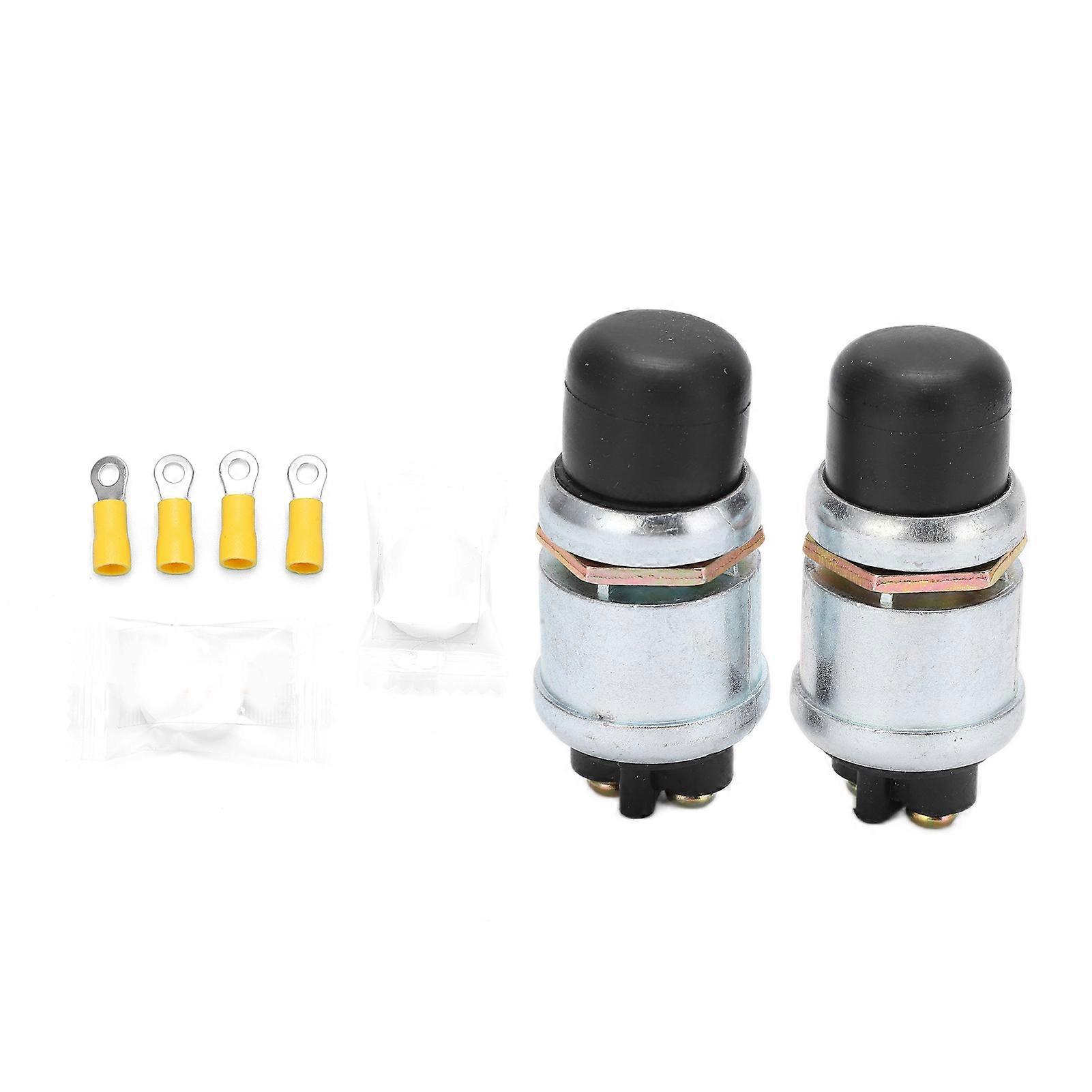 IP55 Boat Switch Aluminum Auto Boat Track Switch with Momentary SPST Design for Engine and Horn 50A 12‑50V
