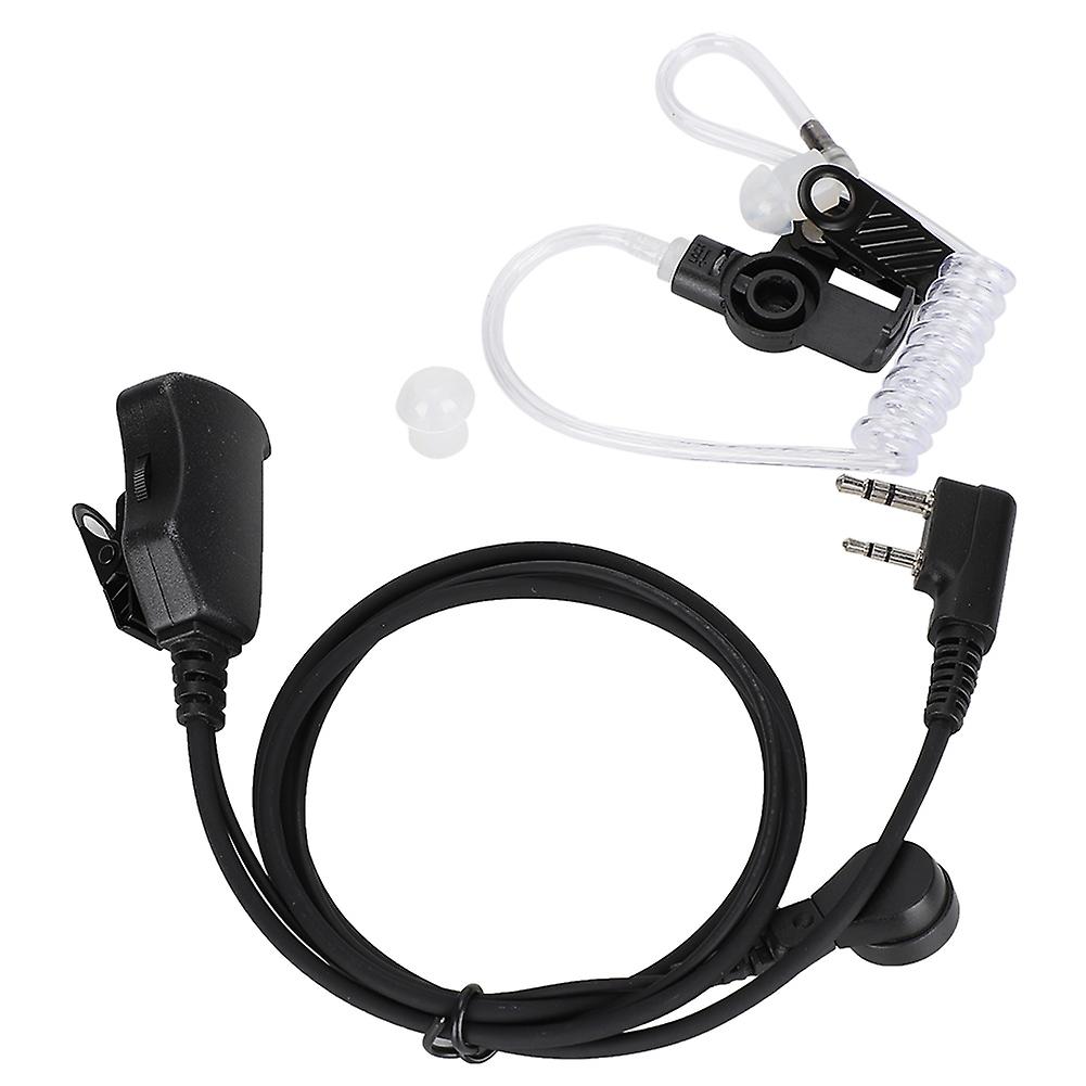 2 Pin K Head Walkie Talkie Earpiece with Mic, Air Conduit, PTT & Volume Control