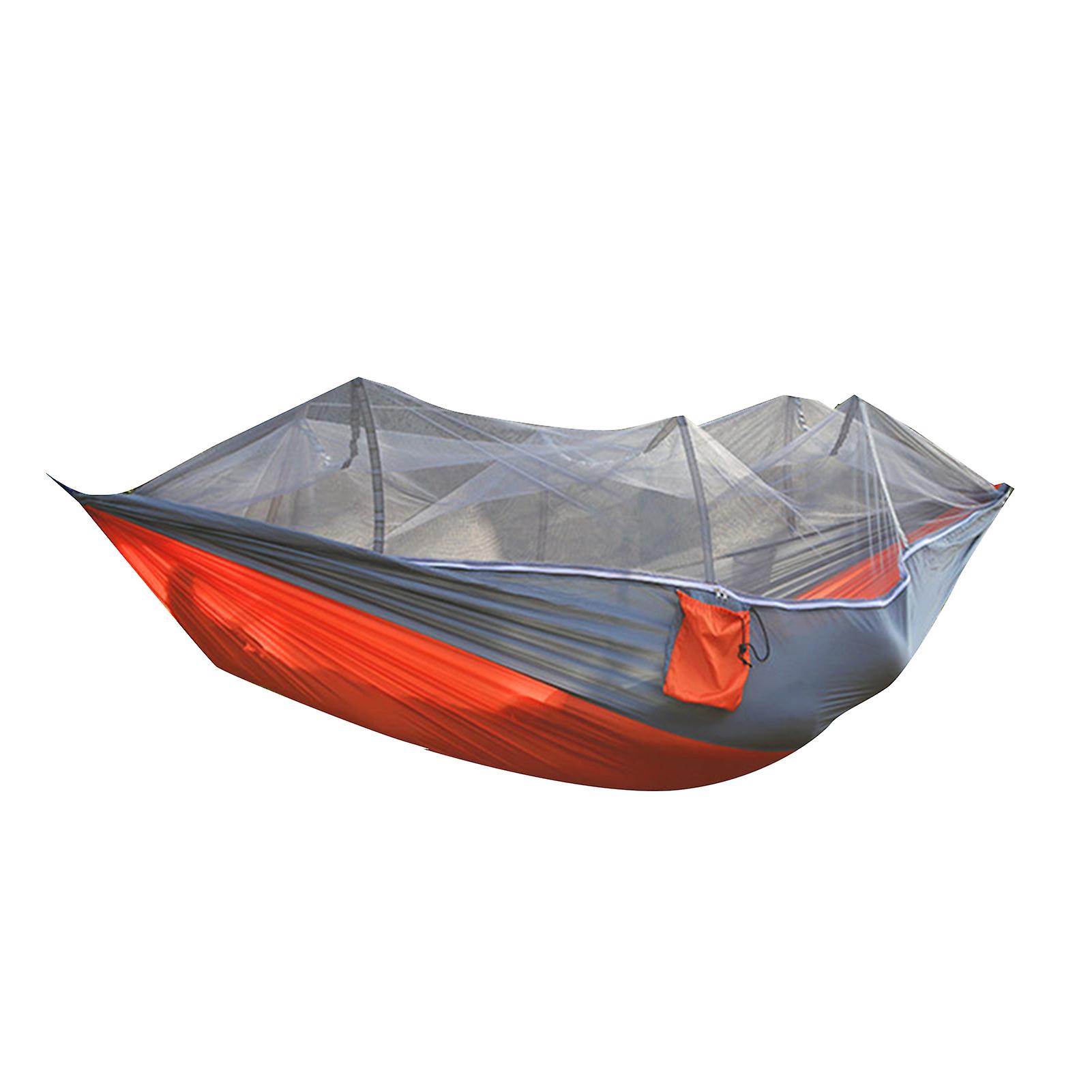 Camping Hammock with Mosquito Net Portable Hammocks Lightweight Nylon with Tree Straps for Outdoor