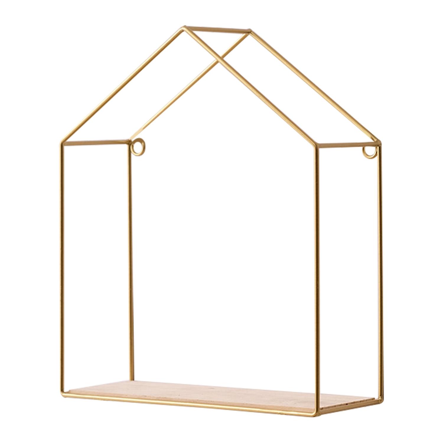 Multi-usage Metal Wall Storage Shelf Stable Mounted Visual Effect Vase Organizer Shelf for Home
