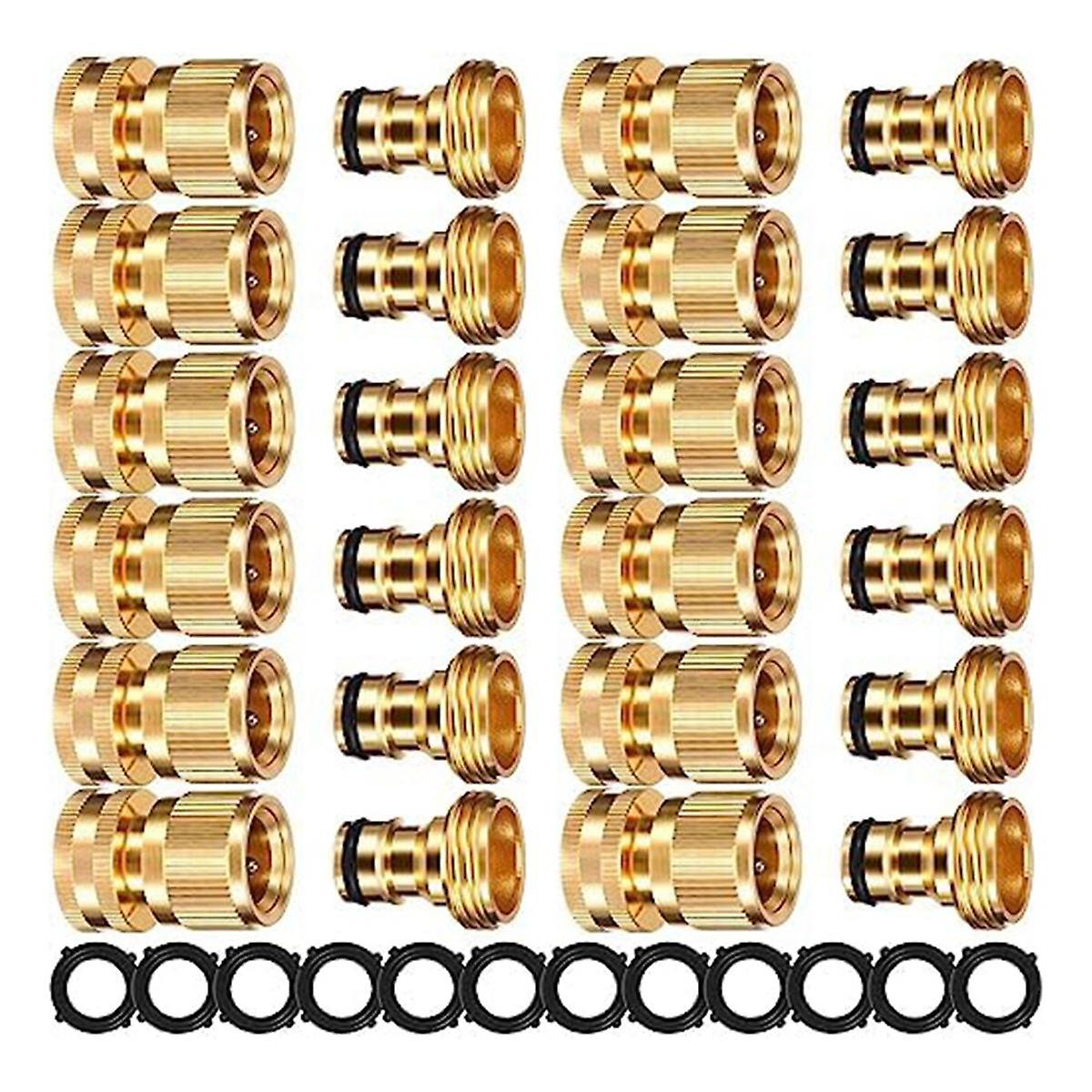 Garden Hose Quick Connector 3/4 Inch Water Pipe Connector No-Leak Garden Hose Connector Female Adap