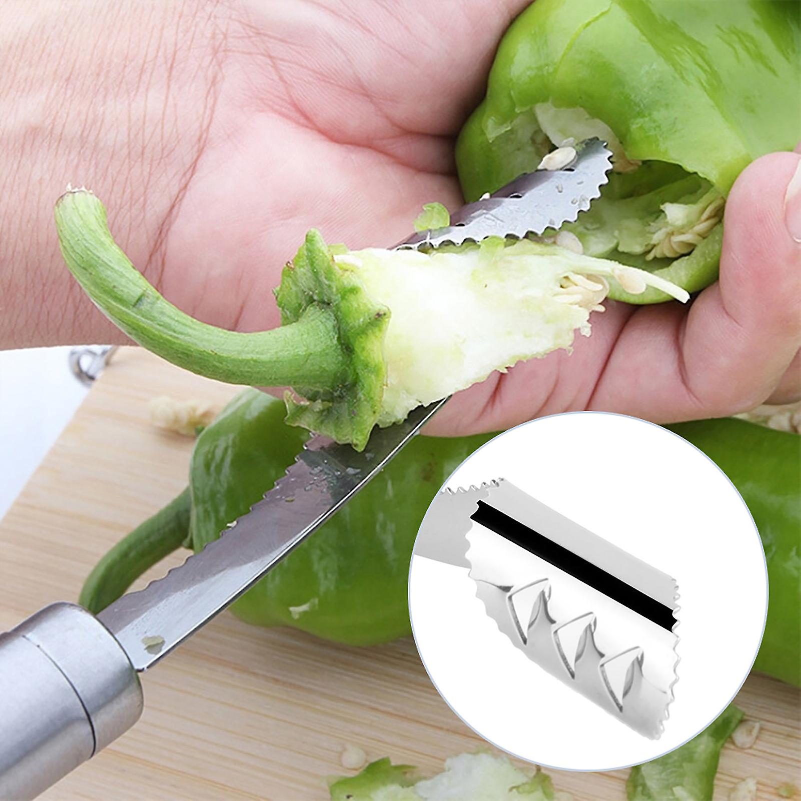 Stainless Steel Pepper Seeder, Corer, and Fruit & Vegetable Core Remover