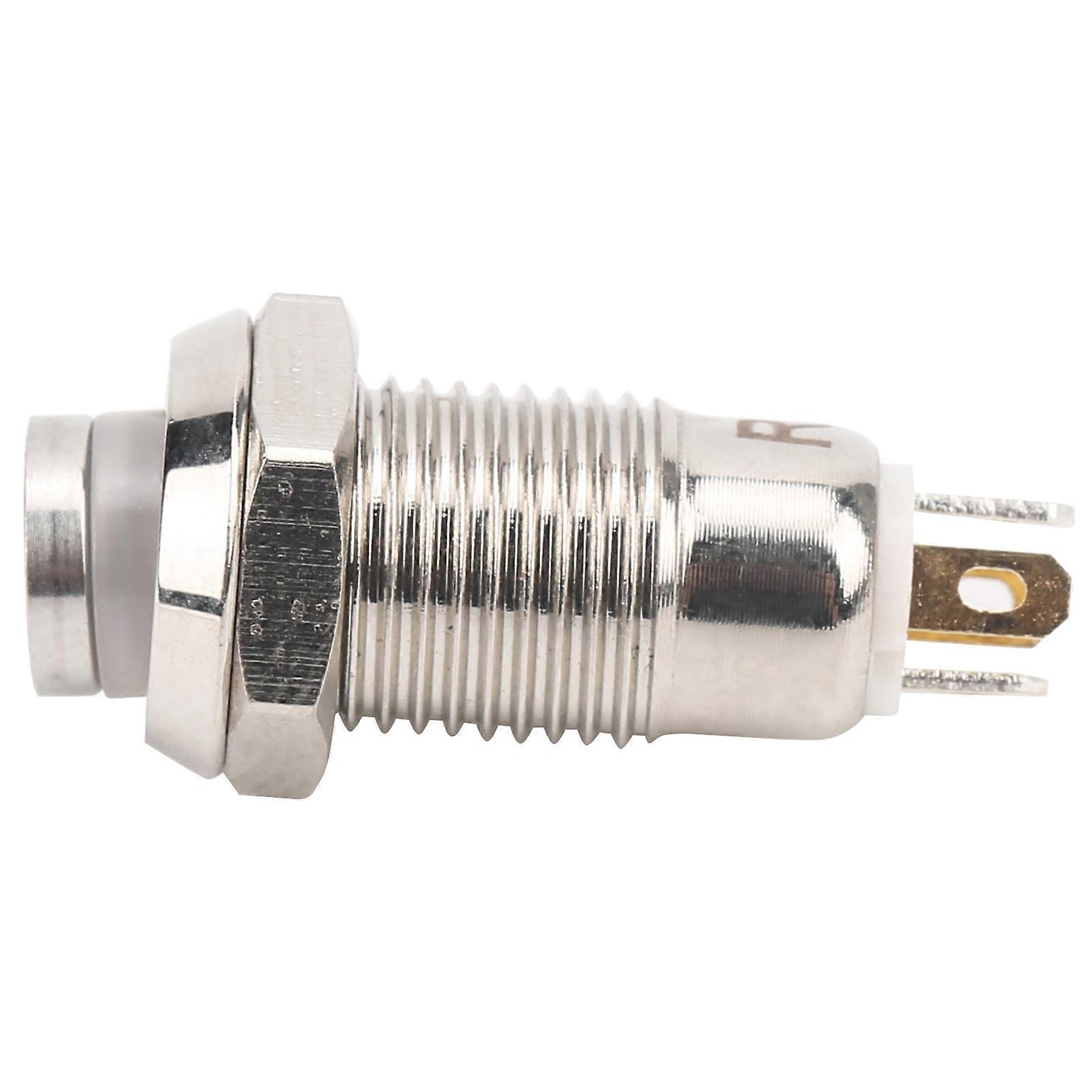 8mm Momentary Push Button Switch Waterproof Push Button Start Switch with Light 3VGreen