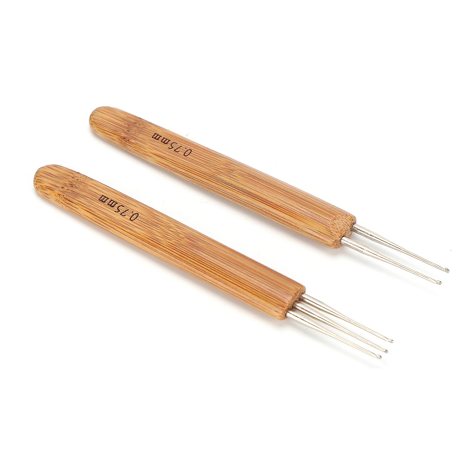 Dreadlocks Crochet Kit 3 Hook 2 Hook Bamboo Shank Stainless Steel Needle Braid Hair Tools