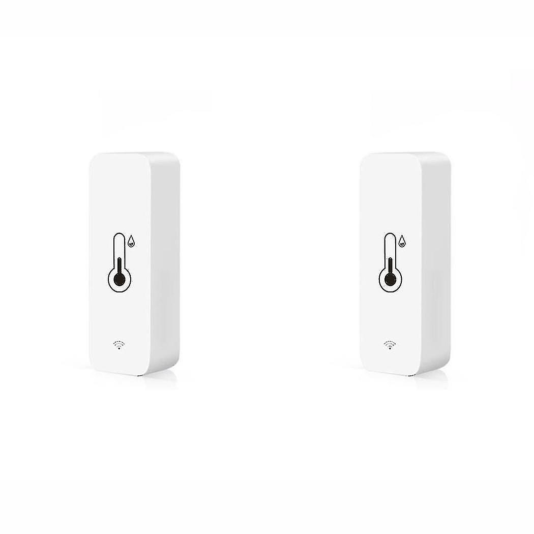2pcs Tuya Smart Temperature And Humidity Sensor Wifi App Remote Monitor For Smart Life App Control