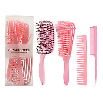 4pcs Anti-Static Comb Detangling Hair Brush Scalp Massage Combs Hairdressing Styling Tools for Salon Home Use