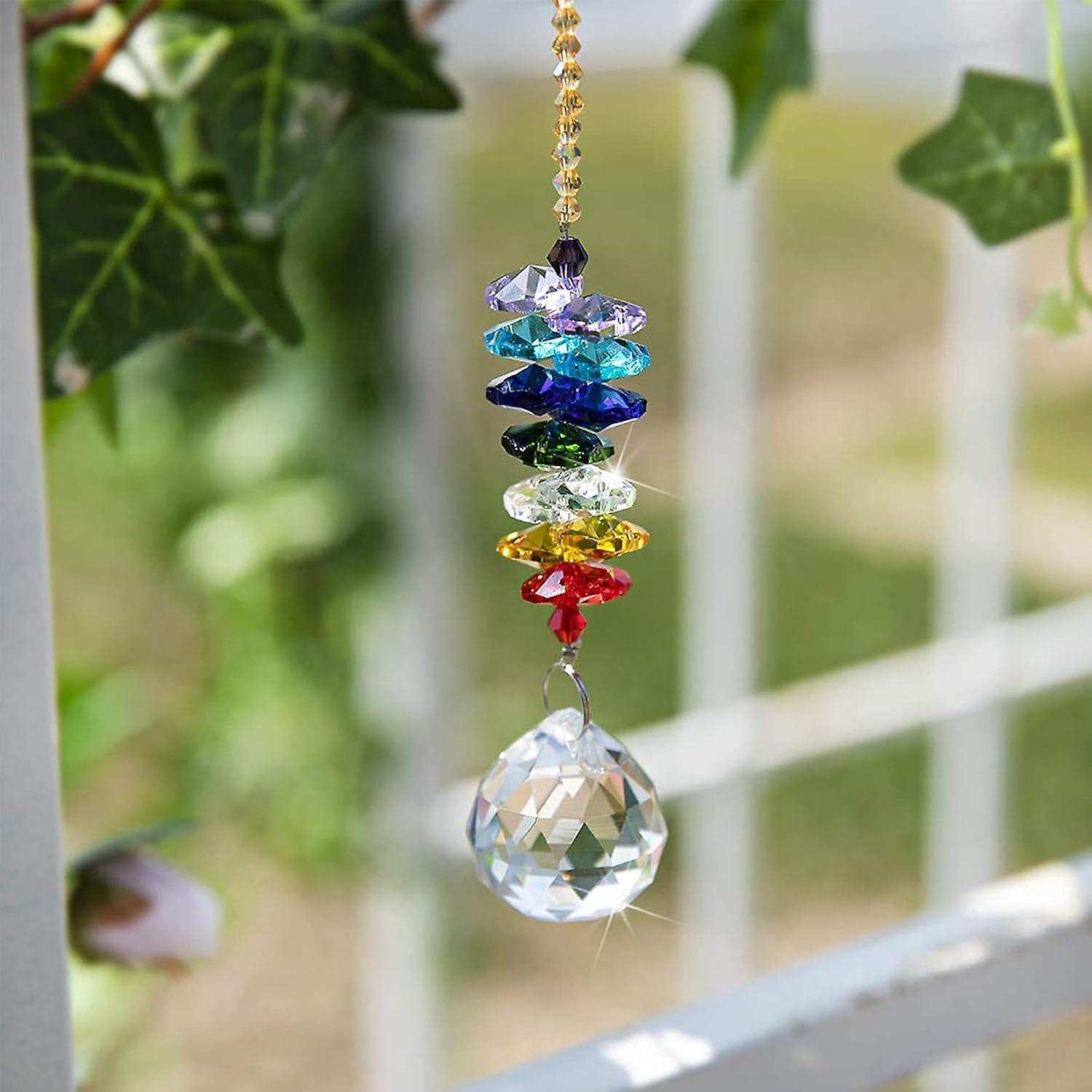 Crystal Ball Prism Pendant Garden Hanging