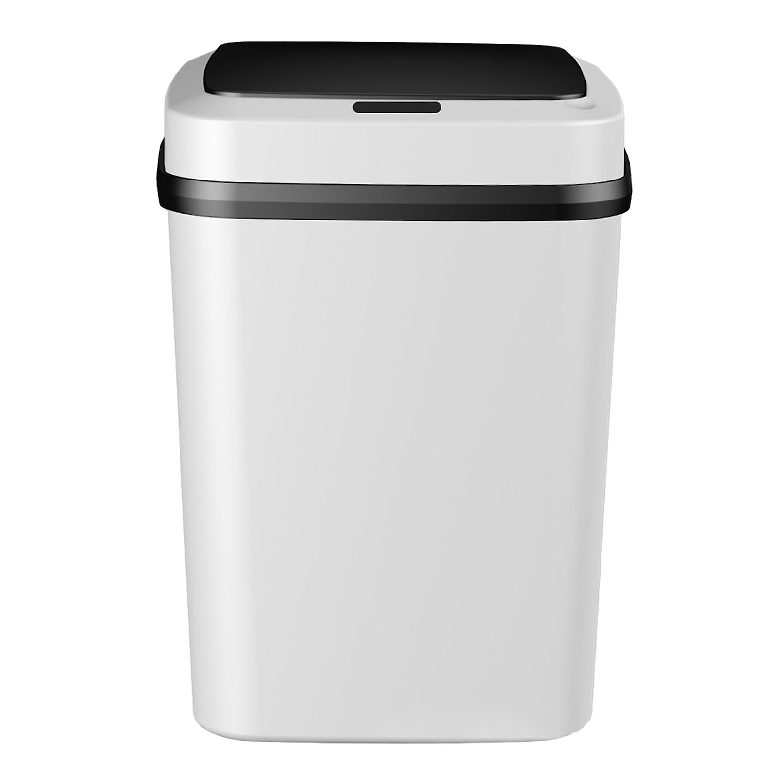 Plastic Sensor Trash Can with Cover Battery Powered Garbage Bin for Living Room Home