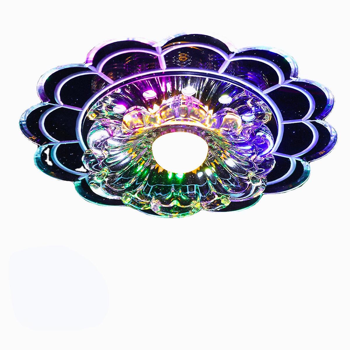 3/5W 7.9'' Led Crystal Ceiling Light Ultra Thin Flush Mount Kitchen Home Fixture