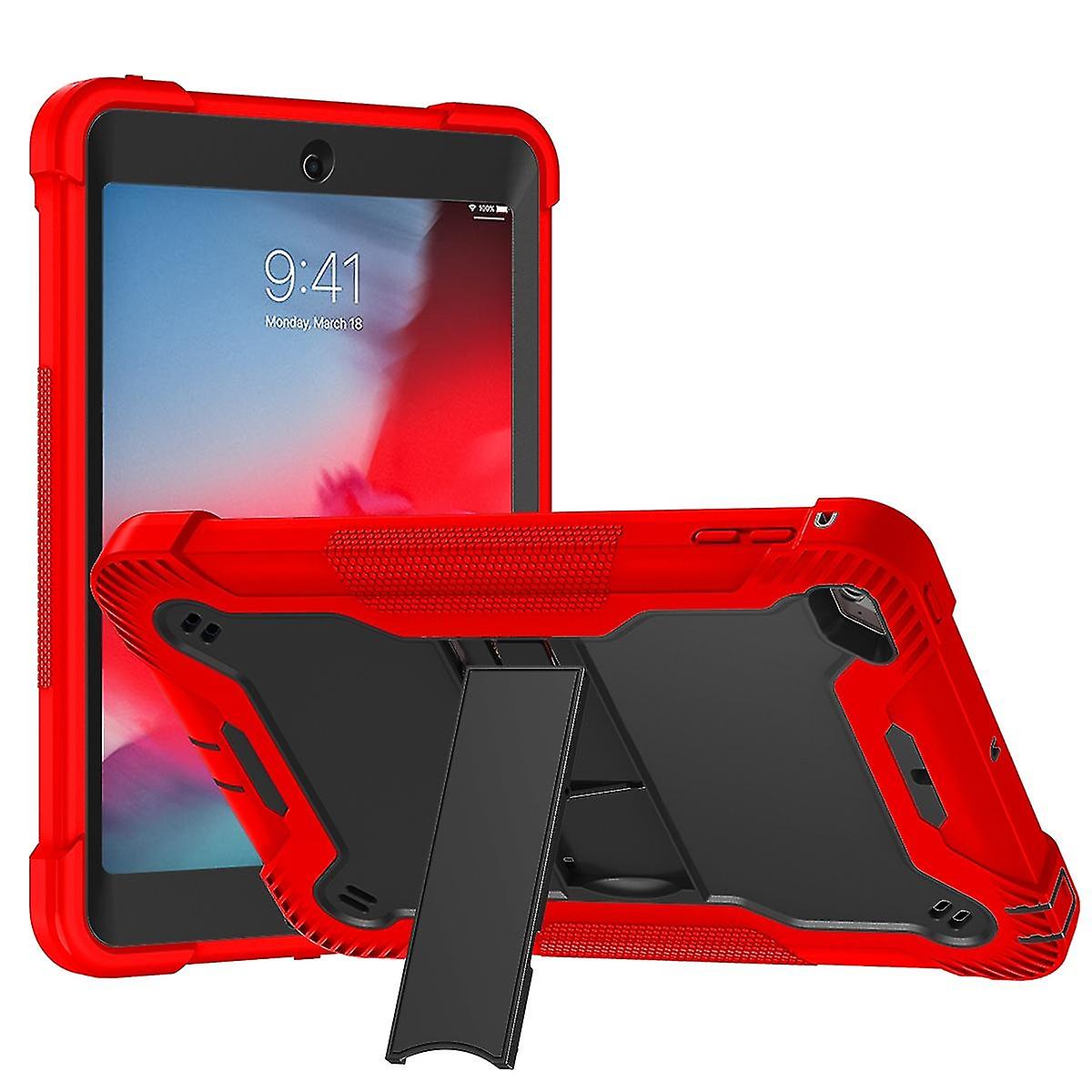 Silicone + Pc Case  For Ipad Mini (2019) / Mini 4 Red   Black
