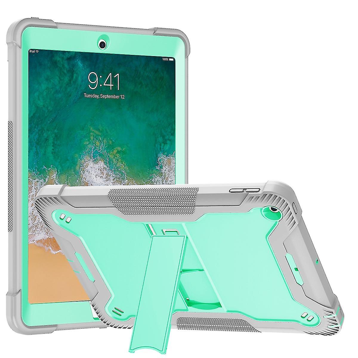 Silicone + Pc Case  For Ipad 9.7 Inch (2017/2018) Gray   Green