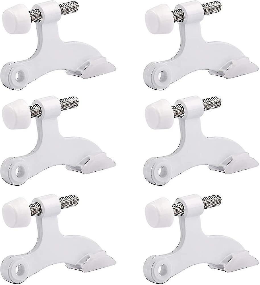 6-Pack Bright Brass Adjustable Hinge Pin Door Stopper